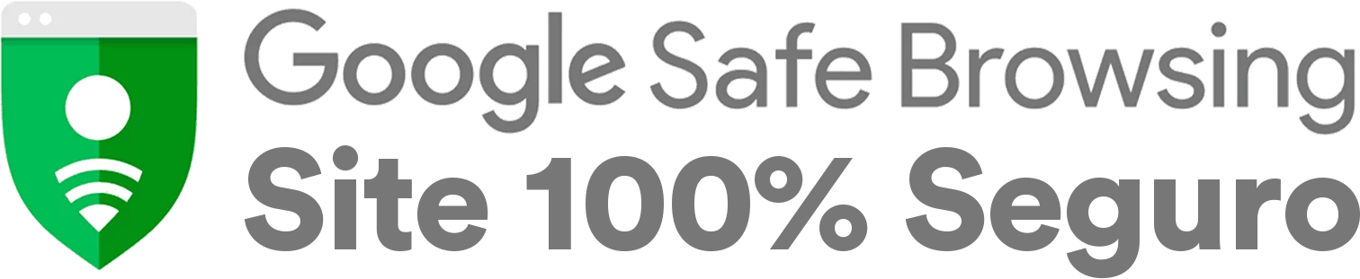 Logo do Google Safe Browsing, indicando segurança ao navegar no site Frete com Lucro