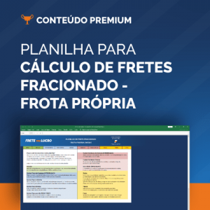 Planilha para cálculo de fretes fracionado - frota própria | calcular frete