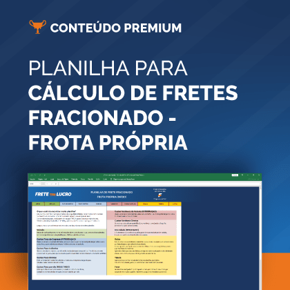Planilha para cálculo de fretes fracionado - frota própria | calcular frete