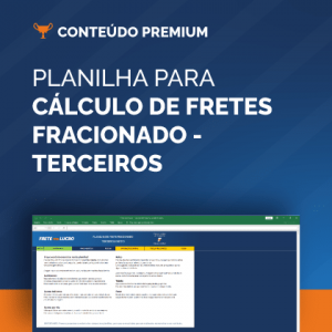 Planilha para cálculo de fretes fracionado - terceiros | Calculadora de frete