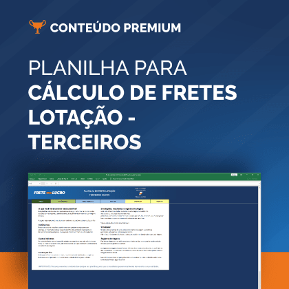 Planilha para cálculo de fretes lotação - terceiros | Calculadora de frete